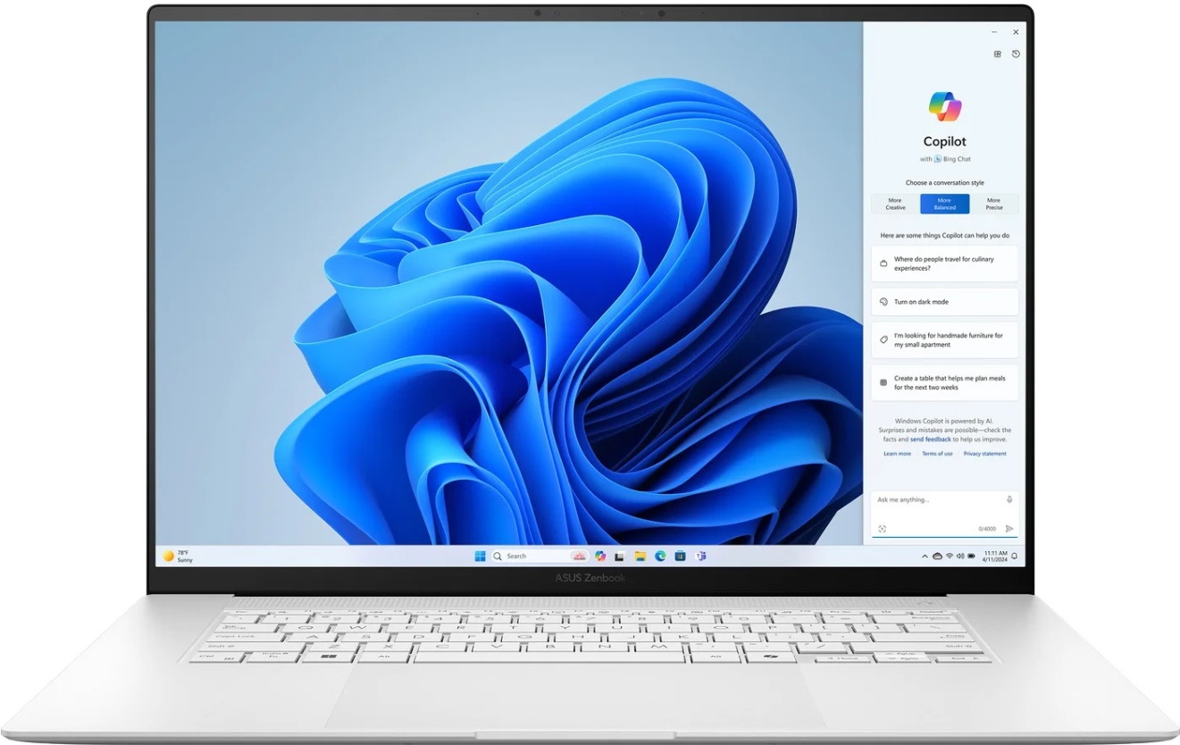 Ноутбук ASUS Zenbook S 16 OLED UM5606WA-RK220W Scandinavian White (90NB13M2-M00CJ0)